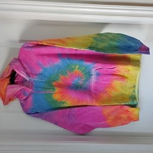Destinations Large multicolored tie-dye hoodie  sweatshirt